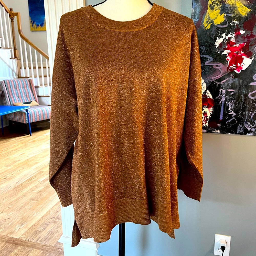 Tahari shimmer sweater, 1X
